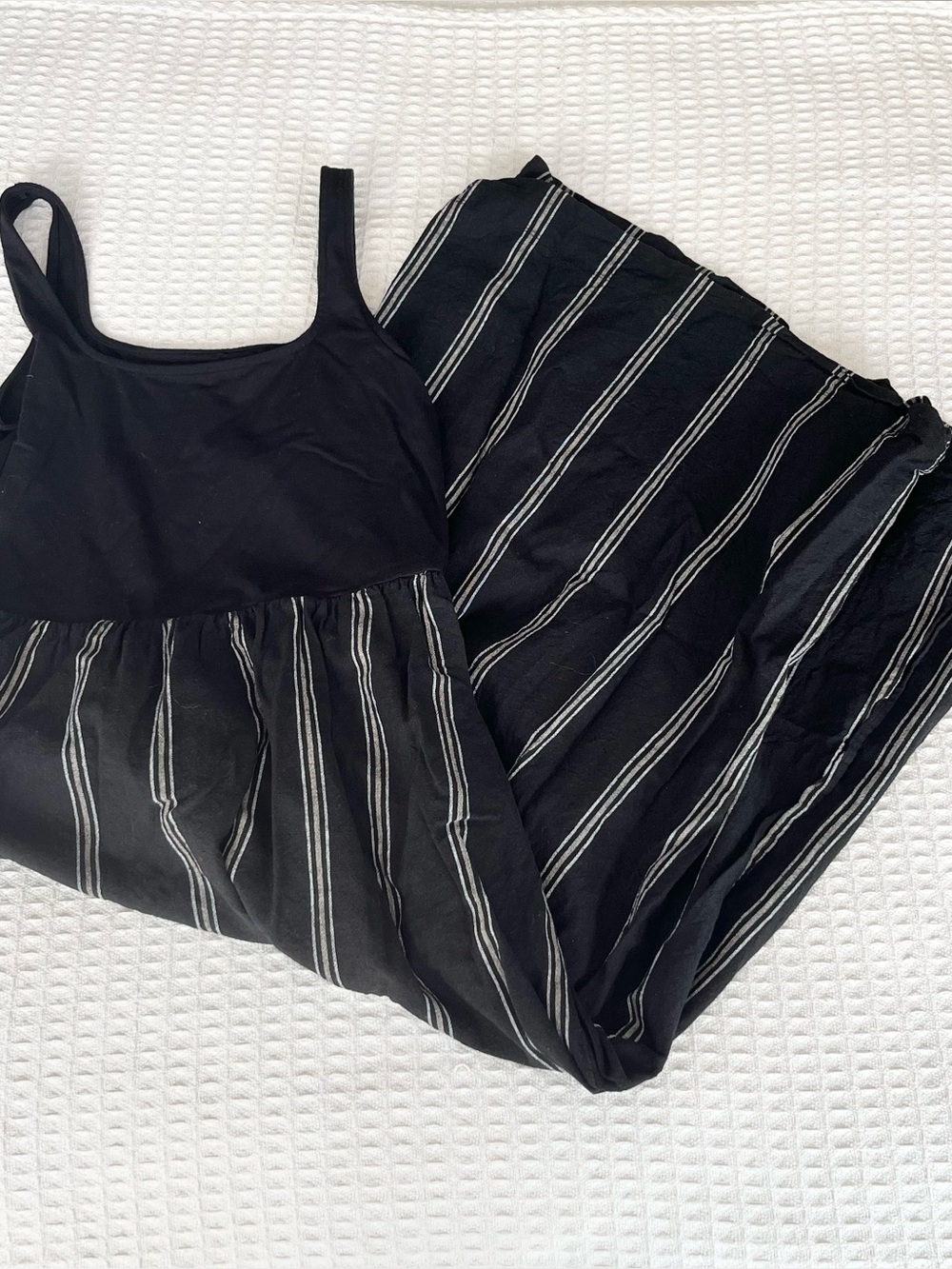 Lou & Grey Black Striped Tank Dress size medium